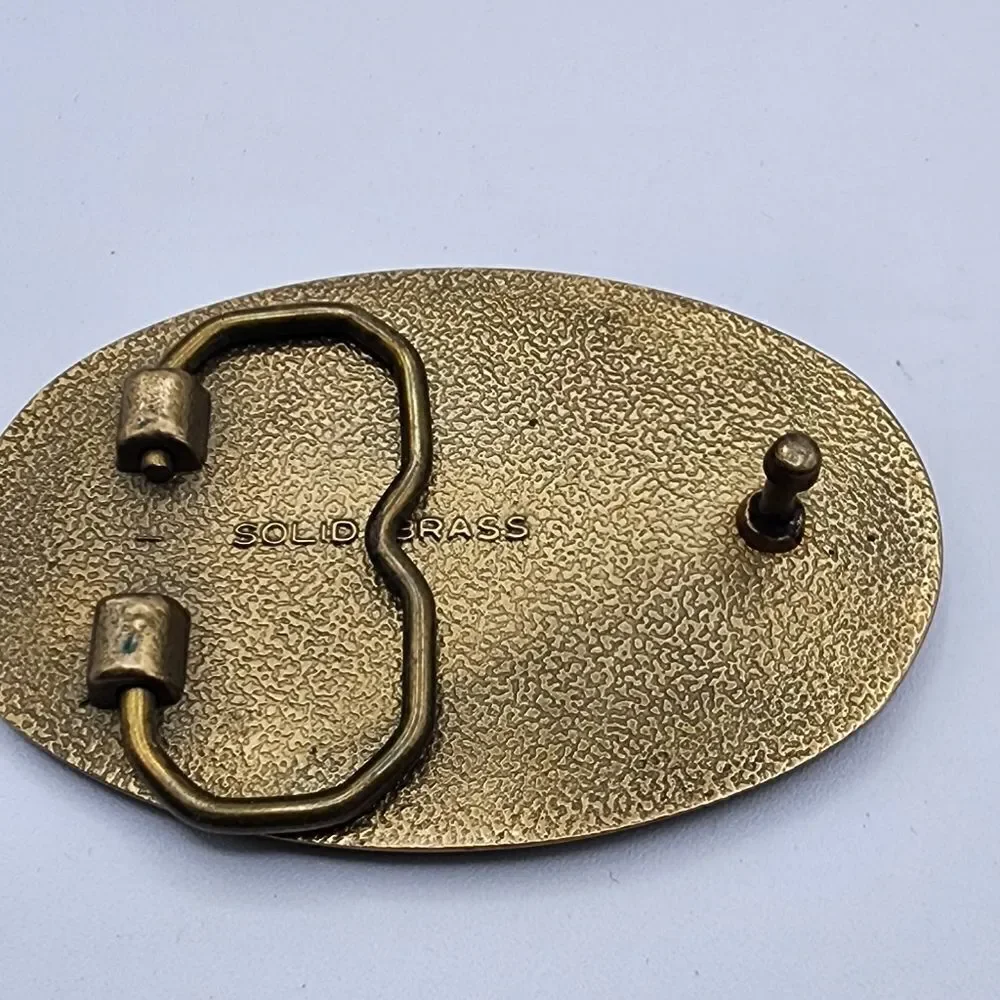 Vintage Brass Locomotive belt buckle